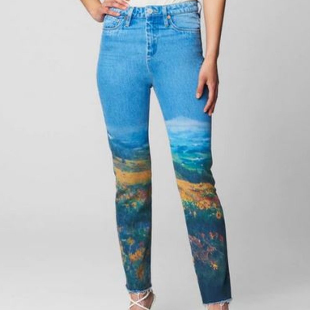 BLANK NYC - Flower Field Design Jean - US Size 24 Waist